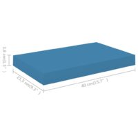 vidaXL Schweberegale 2 Stk. Blau 40x23x3,8 cm MDF - 7