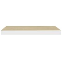 vidaXL Schweberegale 4 Stk. Eiche und Weiß 60x23,5x3,8 cm MDF - 4