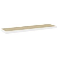 vidaXL Schweberegale 4 Stk. Eiche und Weiß 90x23,5x3,8 cm MDF - 3