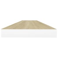 vidaXL Schweberegale 4 Stk. Eiche und Weiß 90x23,5x3,8 cm MDF - 5