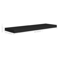 vidaXL Schweberegale 4 Stk. Schwarz 80x23,5x3,8 cm MDF - 7