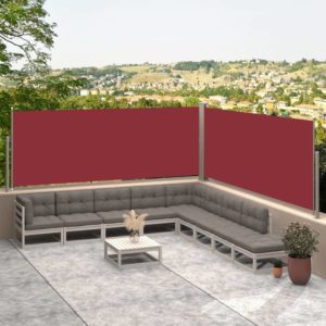 vidaXL Seitenmarkise Ausziehbar Rot 117x600 cm - 0