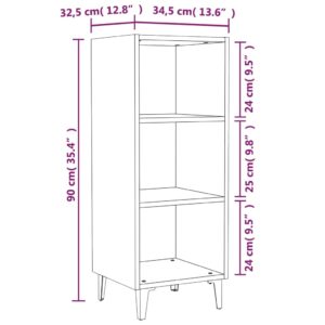 vidaXL Sideboard Betongrau 34,5x32,5x90 cm Holzwerkstoff - 6