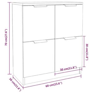 vidaXL Sideboard Weiß 60x30x70 cm Holzwerkstoff - 7