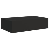 vidaXL Wand-Schubladenregale 2 Stk. Schwarz 40x23,5x10 cm MDF - 3