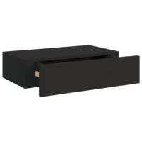 vidaXL Wand-Schubladenregale 2 Stk. Schwarz 40x23,5x10 cm MDF - 6