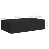 vidaXL Wand-Schubladenregale 2 Stk. Schwarz 40x23,5x10 cm MDF - 9