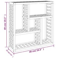 vidaXL Wandregal 49x15x49 cm Massivholz Nussbaum - 5