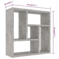 vidaXL Wandregal Betongrau 45,1x16x45,1 cm Holzwerkstoff - 5