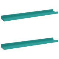 vidaXL Wandregale 2 Stk. Blau 60x9x3 cm - 1