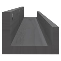 vidaXL Wandregale 2 Stk. Grau 110x12x9 cm Massivholz Kiefer - 4