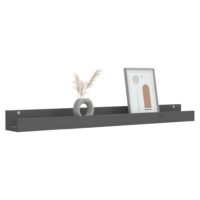 vidaXL Wandregale 2 Stk. Grau 110x12x9 cm Massivholz Kiefer - 6