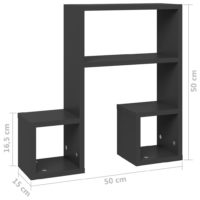 vidaXL Wandregale 2 Stk. Grau 50x15x50 cm Holzwerkstoff - 7