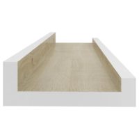 vidaXL Wandregale 2 Stk. Weiß und Sonoma-Eiche 40x9x3 cm - 5