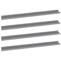 vidaXL Wandregale 4 Stk. Grau 100x9x3 cm - 1