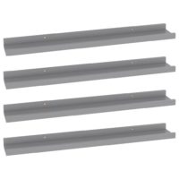 vidaXL Wandregale 4 Stk. Grau 60x9x3 cm - 1