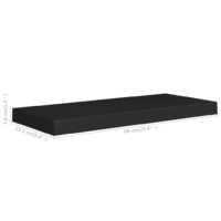 vidaXL Wandregale Schwebend 4 Stk. Schwarz 60x23,5x3,8cm MDF - 7