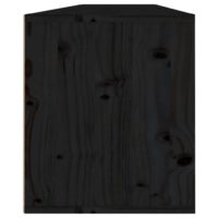 vidaXL Wandschränke 2 Stk. Schwarz 80x30x35 cm Massivholz Kiefer - 4