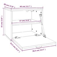 vidaXL Wandschrank 40x30x35 cm Massivholz Kiefer - 10