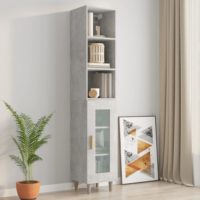 vidaXL Wandschrank Betongrau 34,5x32,5x90 cm Holzwerkstoff - 5