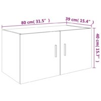 vidaXL Wandschrank Braun Eichen-Optik 80x39x40 cm Holzwerkstoff - 7