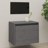 vidaXL Wandschrank Grau 45x30x35 cm Massivholz Kiefer - 0