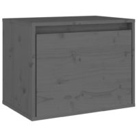 vidaXL Wandschrank Grau 45x30x35 cm Massivholz Kiefer - 1