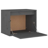 vidaXL Wandschrank Grau 45x30x35 cm Massivholz Kiefer - 6