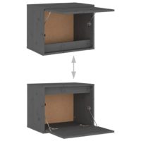 vidaXL Wandschrank Grau 45x30x35 cm Massivholz Kiefer - 7