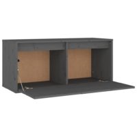 vidaXL Wandschrank Grau 80x30x35 cm Massivholz Kiefer - 5