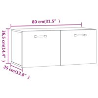 vidaXL Wandschrank Grau Sonoma 80x35x36,5 cm Holzwerkstoff - 7