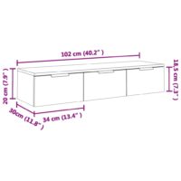 vidaXL Wandschrank Räuchereiche 102x30x20 cm Holzwerkstoff - 9