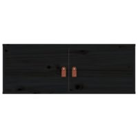 vidaXL Wandschrank Schwarz 80x30x30 cm Massivholz Kiefer - 2