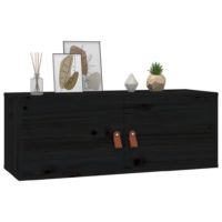 vidaXL Wandschrank Schwarz 80x30x30 cm Massivholz Kiefer - 5