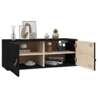 vidaXL Wandschrank Schwarz 80x30x30 cm Massivholz Kiefer - 6