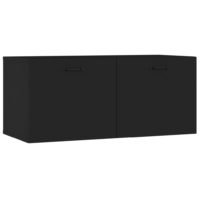 vidaXL Wandschrank Schwarz 80x35x36,5 cm Holzwerkstoff - 1