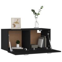 vidaXL Wandschrank Schwarz 80x35x36,5 cm Holzwerkstoff - 3