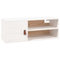 vidaXL Wandschrank Weiß 80x30x30 cm Massivholz Kiefer - 1