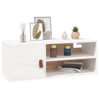 vidaXL Wandschrank Weiß 80x30x30 cm Massivholz Kiefer - 3