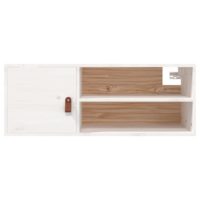 vidaXL Wandschrank Weiß 80x30x30 cm Massivholz Kiefer - 5