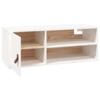 vidaXL Wandschrank Weiß 80x30x30 cm Massivholz Kiefer - 6