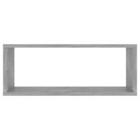 vidaXL Würfelregale 2 Stk. Betongrau 60x15x23 cm Holzwerkstoff - 4